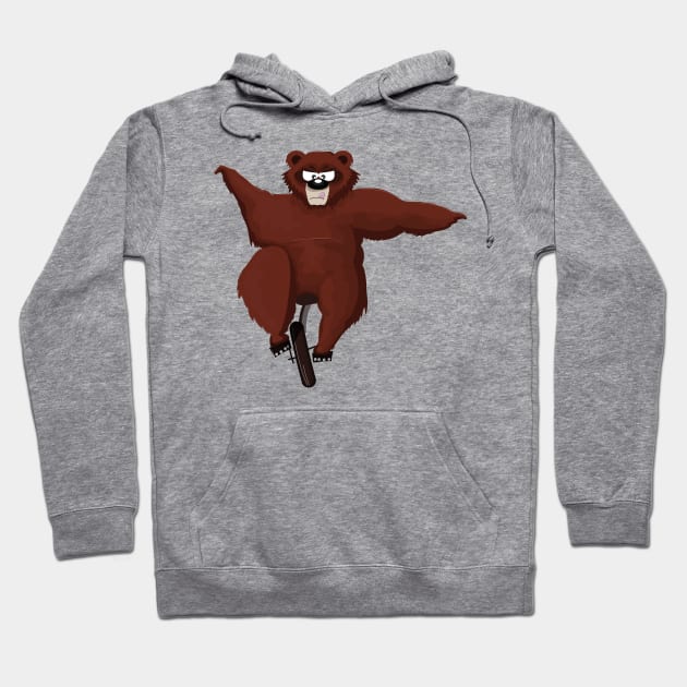 Bear on a unicycle Hoodie by nickemporium1